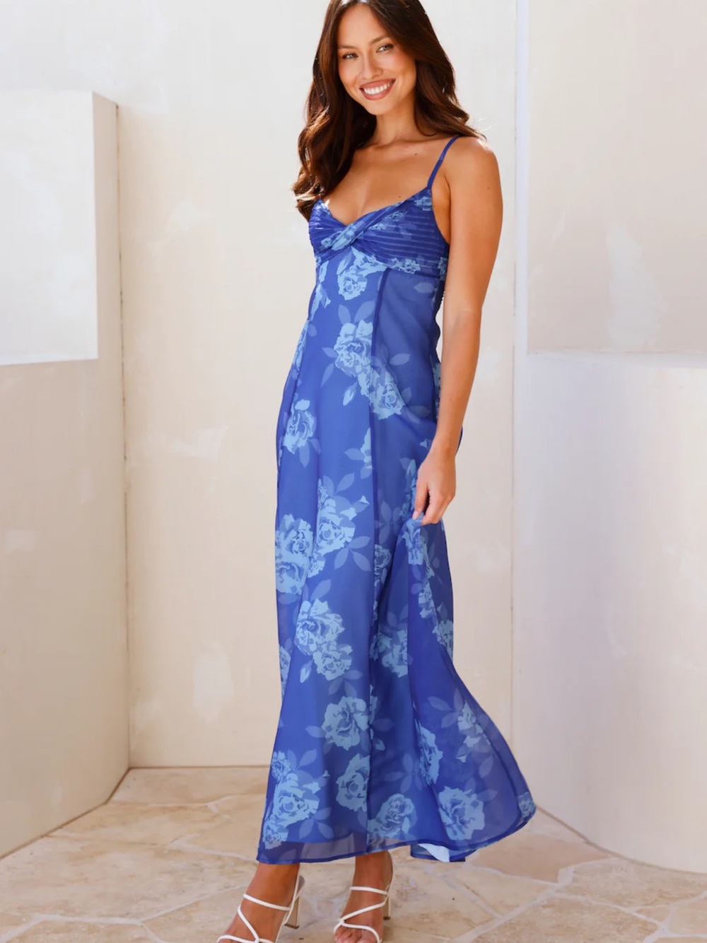 Hello Molly Blue Floral maxi dress